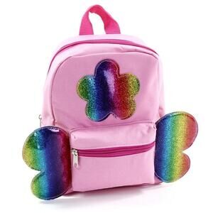 Toddler Butterfly Backpack Sparkle Decoration Pink 10 Inch Girls Bag Great Gift